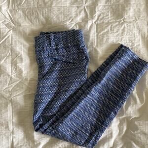 Gap Blue Print Stretch Pants, Size 2R